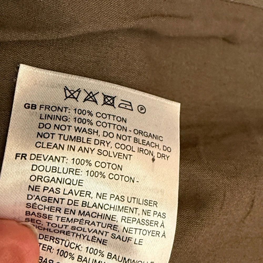 Toteme Avignon Utility Jacket Khaki Green – Oversized Cotton Size 32 | US XS